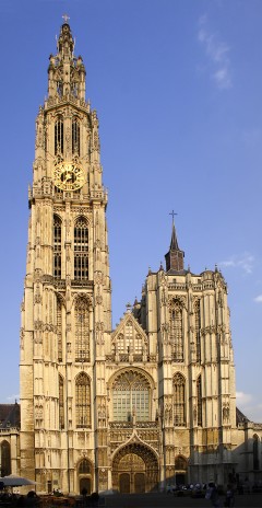 vestportalen, katedralen, Grote Markt, Antwerpen, Flandern, Belgia