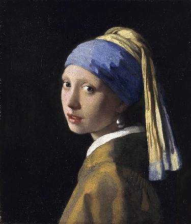 Vermeers Vermeer, Pike med perleøredobber fra år 1665, Delft, Zuid-Holland, Sør-Nederland, Nederland