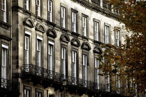 Eksempel på klassisistisk Edwardiansk fasade i New Town. Foto: © Edinburgh Inspiring Capital New Town, Edinburgh, Skottland, Storbritannia