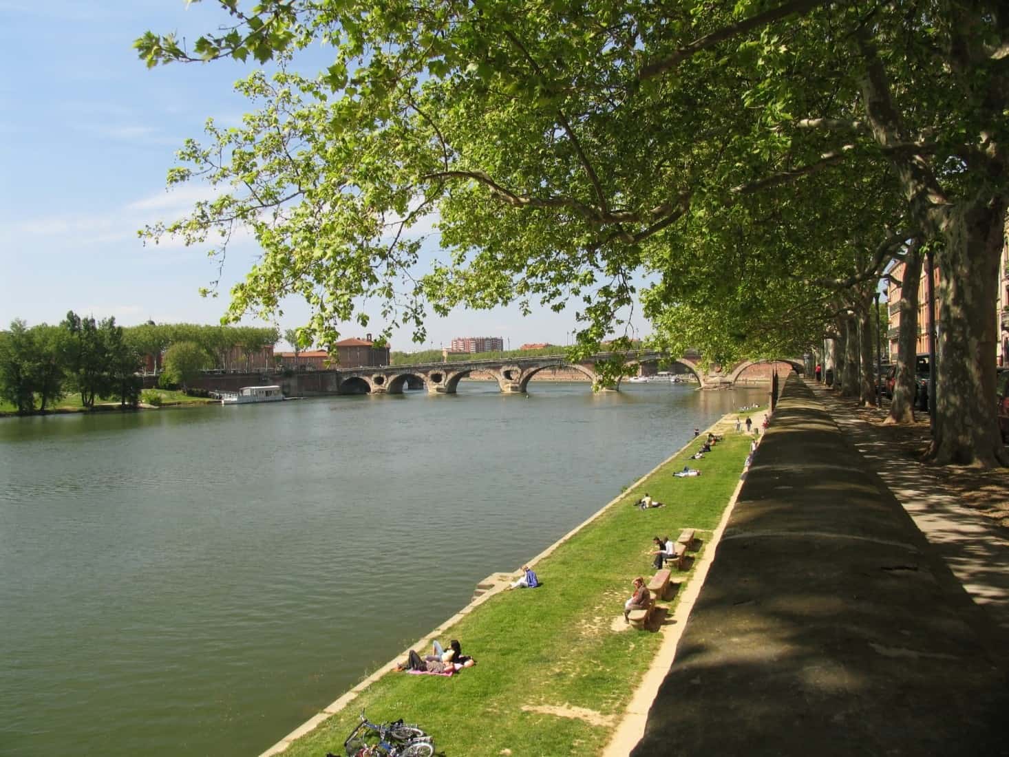 le garronne Pont Neuf, Les Quais, Toulouse, Sør-Frankrike, Frankrike