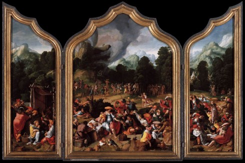 Lucas van Leyden (1489-1533) fra Leiden er kanskje mest kjent for sitt triptych (tredelt altertavle) Lucas van Leyden, triptych (tredelt altertavle)