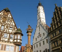 Rathaus, Rothenburg ob der Tauber, Bayern, Sør-Tyskland, Tyskland