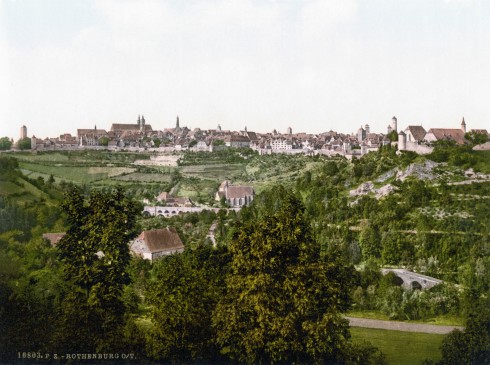 Rothenburg_ob_der_Tauber_um_1900 Rothenburg ob der Tauber, Bayern, Sør-Tyskland, Tyskland
