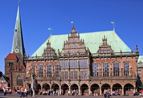  Bremen, Altstadt, Historisk,Middelalder, Marktplatz, Nord-Tyskland, Tyskland
