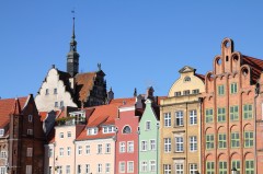 Gdansk, gamlebyen Stare Miasto, nybyen Glowne Miasto, markedsplass en Dlugi Targ, Ulica Dluga, historisk bydel, middelalder, Nord-Polen, Polen