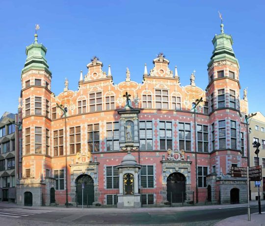 Great Armoury in Gdansk Arsenalet, Gdansk, gamlebyen Stare Miasto, nybyen Glowne Miasto, markedsplass en Dlugi Targ, Ulica Dluga, historisk bydel, middelalder, Nord-Polen, Polen