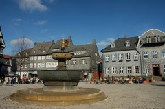 Marktbrunnen, Goslar, Nieder-Sachsen, Unesco Verdensarv, Altstadt, Historisk, Middelalder, Markt, Nord-Tyskland, Tyskland