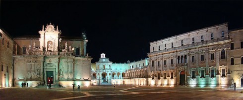 Piazza del Duomo, Lecce, Puglia, Sør-Italia, Italia