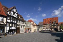 Quedlinburg, bindingsverk, middelalder, Marktplatz, Altstadt, Unesco Verdensarv, Nord-Tyskland, Tyskland