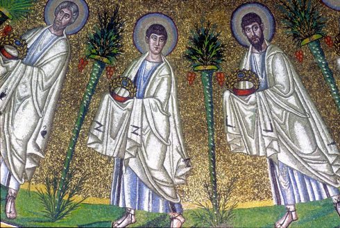 Mosaikker fra Battisteri degli Ariani - Theodorics arianske kristne dåpskapell. Foto: Images owned by Ravenna Tourist Office Mosaikker fra Battisteri degli Ariani, Unesco, Ravenna, Emilia-Romagna, Nord-Italia, Italia