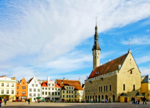 Rådhusplassen, Tallinn, historisk, gamleby, Estland, Unesco Verdensarven, Estland, Baltikum