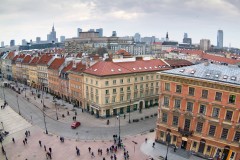 Warszawa, Unesco Verdensarv, gamlebyen Stare Miasto, Starowka, historisk bydel, middelalder, markedsplass Rynek Starego Miasto, Wisla, Midt-Polen, Polen