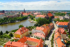 Wroclaw, Unesco Verdensarv, middelalder, markedsplass Rynek, Odra, Sør-Polen, Polen