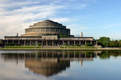Wroclaws Centennial Hall, Wroclaw, Unesco Verdensarv, middelalder, markedsplass Rynek, Odra, Sør-Polen, Polen