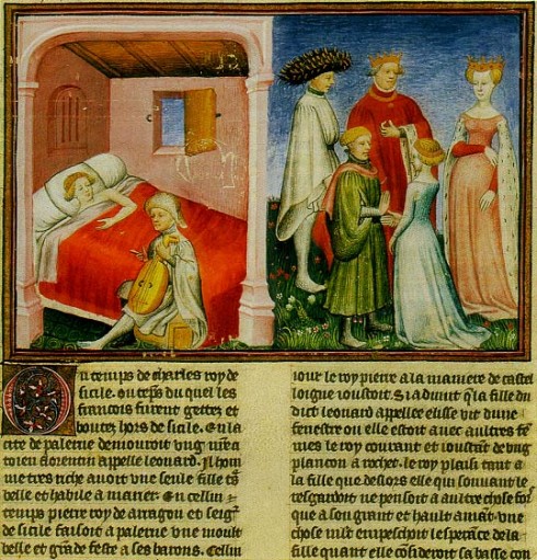 Fra Bocaccios Decamerone, et litterært verk med røtter i middelalderens kvad, som ble en viktig inspirasjon for senere forfattere. Kilde: Wikipedia Firenze, renessanse, middelalder, Unescos liste over Verdensarven, historisk bydel, gamleby, Toscana, Midt-Italia, Italia