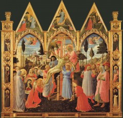 Fra Angelicos triptych Firenze, renessanse, middelalder, Unescos liste over Verdensarven, historisk bydel, gamleby, Toscana, Midt-Italia, Italia