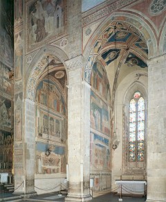 Fra Bardi- og Peruzze-kapellene i Santa Croce med fresker av Giotto di Bondone avdekket til stor undring i år 1850. Foto: © www.hiddenitaly.com Firenze, renessanse, middelalder, Unescos liste over Verdensarven, historisk bydel, gamleby, Toscana, Midt-Italia, Italia