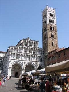 Duomo San Martino, Lucca, romertid, amfiteater, middelalder, renessanse, historisk bydel, gamleby, Toscana, Midt-Italia, Italia