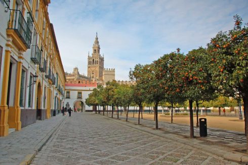 Sevilla, Catedral de Santa María de la Sede, Guadalquivir, Unescos liste over Verdensarven, historisk bydel, gamleby, Andalucia, Spania