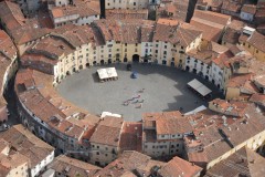 Lucca, romertid, amfiteater, middelalder, renessanse, historisk bydel, gamleby, Toscana, Midt-Italia, Italia