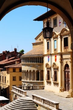 Pieve di Santa Maria, Piazza Grande, Arezzo, gamleby, middelalder, romansk, historisk, Toscana, Midt-Italia, Italia