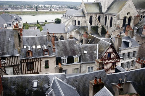 Blois, bindingsverk, Chateau de Blois, Vieux Ville, Loire, Loiredalen, Vest-Frankrike, Frankrike,