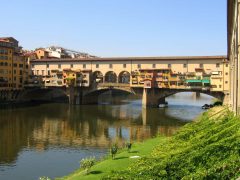 Ponte Vecchio, Firenze, renessanse, middelalder, Unescos liste over Verdensarven, historisk bydel, gamleby, Toscana, Midt-Italia, Italia