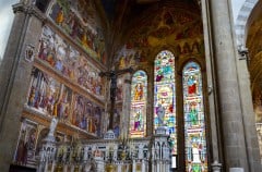 Santa Maria Novella: Fra Capella Tornabuoni med fresker av Domenico Ghirlandaio. Foto: © www.hiddenitaly.com Firenze, renessanse, middelalder, Unescos liste over Verdensarven, historisk bydel, gamleby, Toscana, Midt-Italia, Italia