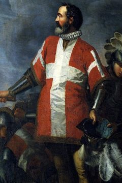 Dette maleriet av stormesteren Jean Parisot de la Valette henger i Grand Master's Palace i Valletta i dag. Kilde: Wikipedia Malta, Gozo, Valletta, Mdina, Johanitter-ordenen, Jean de vallette, korsfarere, Unescos liste over Verdensarven, Normannere, St Johns Co-Cathedral, St Paul, Paulus