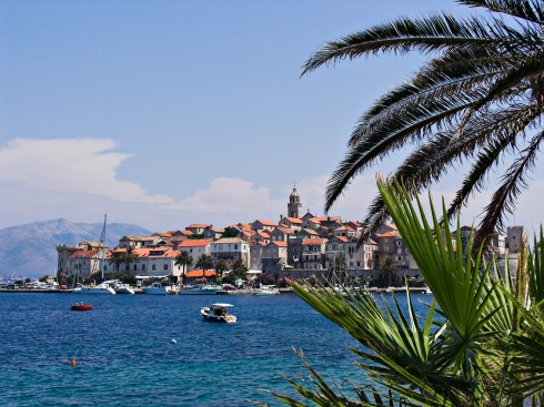  Korcula, gamleby, historiske severdigheter, Makarskakysten, Split og øyene, Kroatia