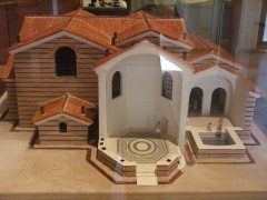 I museet finner du en rekke modeller som rekonstruerer bygninger - her fra thermene eller badene. Foto: © Ville du Mans Le Mans, Maine, Vieux Mans, Sarthe, La Cité Plantagenét, romertid, middelalder, Henry den II. La Reine Bérengère, Cathédrale Saint-Julien de Le mans, Unescos liste over Verdensarven, Vest-Frankrike, Frankrike
