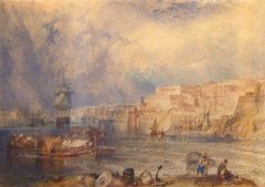 Joseph Mallord William Turner malte Malta, William Turner, Gozo, Valletta, Fort St. Elmo, Mdina, Johanitter-ordenen, Jean de vallette, korsfarere, Unescos liste over Verdensarven, Normannere, St Johns Co-Cathedral, St Paul, Paulus