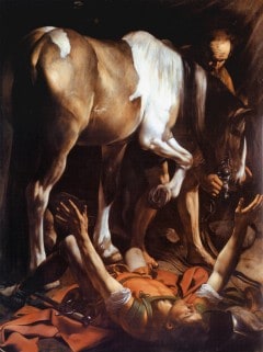 Cravaggios berømte maleri Caravaggio, Santa Maria del Popolo, Roma, Unescos liste over Verdensarven, romerriket, Forum, antikken, historiske bydeler, gamlebyen, Trastevere, den evige stad, Tiber, Vatikanet, Panthon, Roma, Midt-Italia, Italia