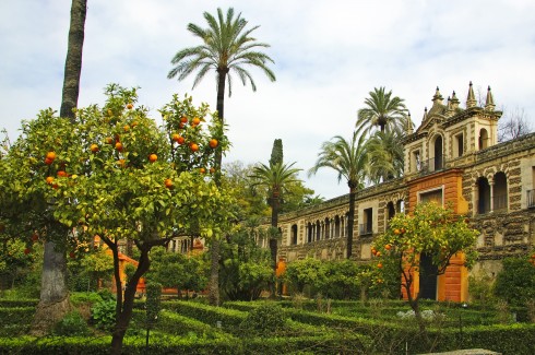 Real Alcazar, Sevilla, Catedral de Santa María de la Sede, Guadalquivir, Unescos liste over Verdensarven, historisk bydel, gamleby, Andalucia, Spania