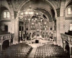Jødenes synagoge ble ødelagt i år 1940 under grusomme forfølgelser, denne gang av nazistene. Kilde: Wikipedia Strasbourg, Musée Alsacien, Grand Île, gamleby, historiske bysenter, Unescos liste over Verdensarven, bindingsverk, kanaler, Palais Rohan, Nord-Frankrike, Frankrike