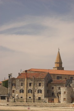 Umag, gamlebyen, historisk bysenter, middelalder, Hotel Stella maris, Adriaterhavet, Istria, Kroatia