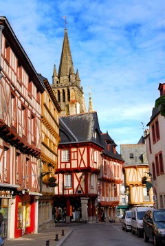 Vannes, historisk, bindingsverkshus, gamleby, middelalder, Gole du Mohiban, Bretagne, Vest-Frankrike,  