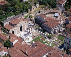 Oversikt over Brescias to tusen år gamle romerske forum, i dag kalt Capitolino. Foto: © Brescia Turismo Brescia, Unescos liste over Verdensarven, Lombardia, Nord-Italia, Italia