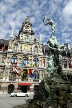 Antwerpen-Belgia-Flandern-historisk-senter-gamlebyen-Stadhuis Grote Markt, Antwerpen, Flandern, Belgia