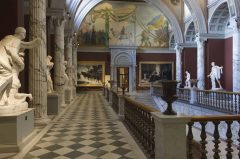 Fra Nationalmuseets øvre trappehall med Carl Larssons skildring av Gustav Vasas inntog i Stockholm. Foto: © Nationalmuseum / Erik Cornelius Nationalmuseum, Övre trapphallen, Blasierholmen, Stockholm, Sverige