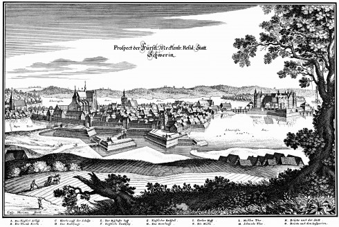 Schwerin, Altstadt, Schweriner Schloss, Mecklenburg-Vorpommern, Nord-Tyskland
