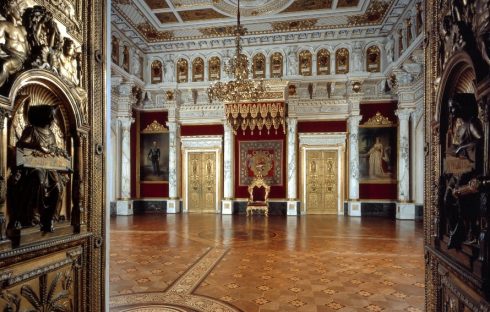 Fra den storslåtte tronsalen i Schweriner Schloss. Foto: Lothar Steiner© Staatliches Museum Schwerin Schwerin, Altstadt, Schweriner Schloss, Mecklenburg-Vorpommern, Nord-Tyskland