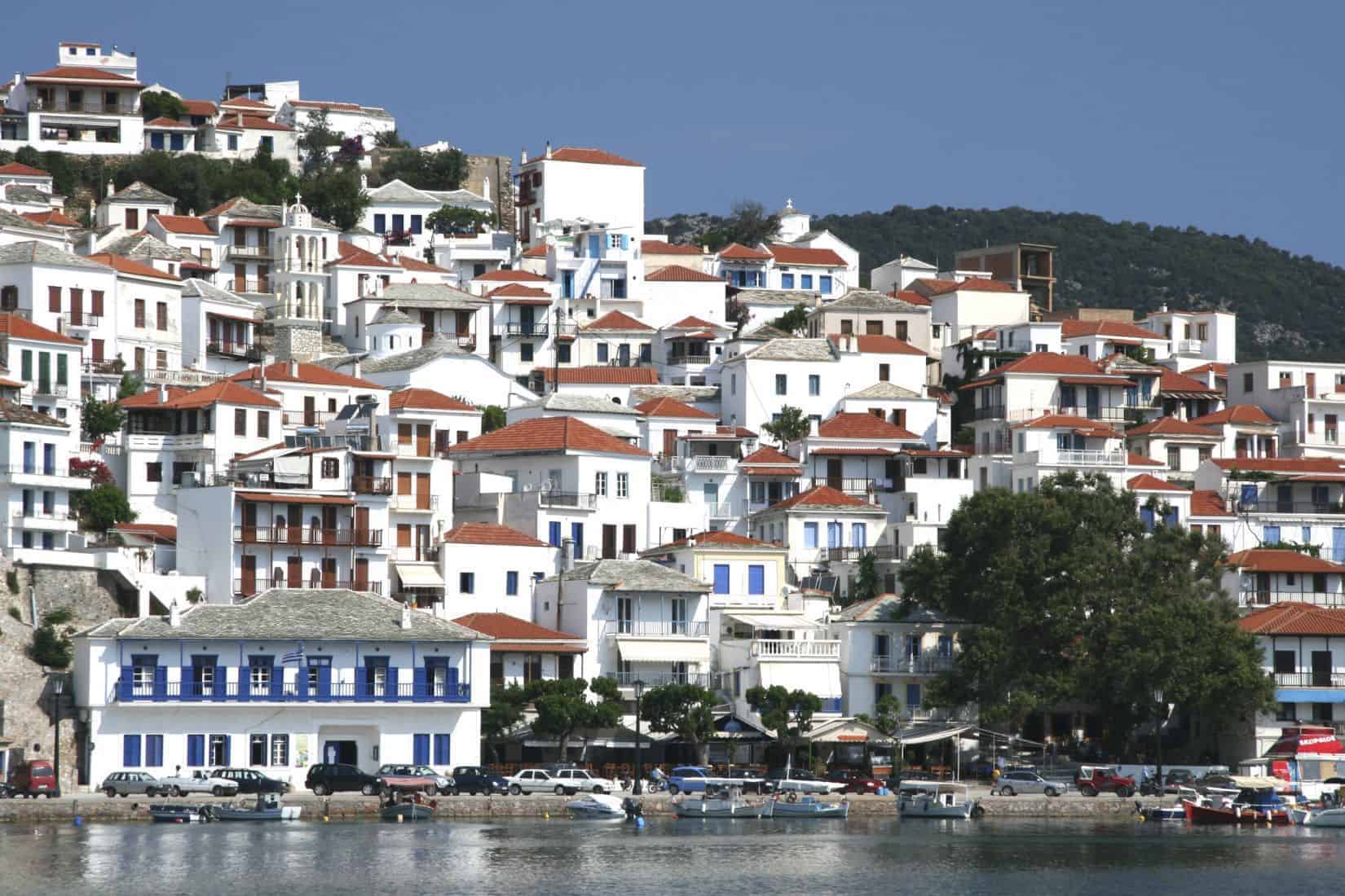 Skopelos Town one of the Sporades islands in the Aegean Sea Skopelos, Skopelos by, Øyene, Sporadene, Hellas