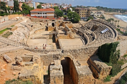 I Tarragona kan du besøke et romersk amfiteater fra 100-tallet etter Kristus, oppført på Unescos liste over Verdensarven Romersk amfiteater i Tarragona, Costa Brava Catalonia, Spania