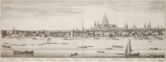 Buck's Panorama - Plate 4 med St Paul's Cathedral. Foto: © Peter Harrington Rare Books / www.peterberthoud.co.uk London, Museum of London, British Museum, romerne, middelalder, historisk, Unescos liste over Verdensarven, Tower, England Storbritannia