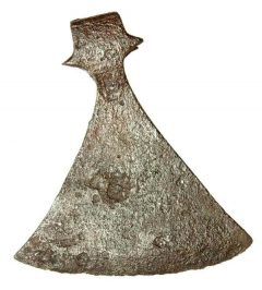 En praktisk og effektiv stridsøks av vikingfabrikat, perfekt for halshugging og andre voldelige sysler. Fra rundt år 1000. Foto: © Museum of London London, Museum of London, British Museum, romerne, middelalder, historisk, Unescos liste over Verdensarven, Tower, England Storbritannia