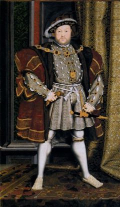 Henrik den VIII. ble Englands konge da han var 18 år gammel, fra 21. april 1509 til den 28. januar 1547 - her malt av Hans Holbein den Yngre. Kilde: Wikipedia London, Henrik den 8.,British Museum, romerne, middelader, historisk, Unescos liste over Verdensarven, Tower, England Storbritannia