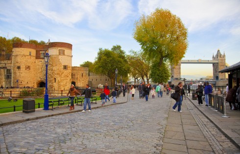 Fra Tower of London, borgen som William th Conquerer - Villiam Erobreren - bygde etter at han ble konge av England i år 1066. Foto: © visitlondonimages / britainonview / Pawel Libera London, romerne, middelader, historisk, Unescos liste over Verdensarven, Tower, England Storbritannia