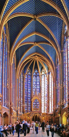 Sainte-Chapelle ble kalt Paris, Ile de Cité, Notre Dame, middelalder, Tuilerie, obelisken, Ile de France, Unescos liste over Verdensarven, Seinen, Nord-Frankrike, Frankrike