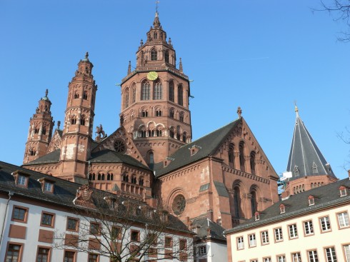  Mainz - Mainz, Gutenberg, Worms, Speyer, Dom St. Martin, Kaiser, Kurfyrster, Moguntiacum, romertid middelalder, renessanse, barokk, Rhinen, Tyskland 